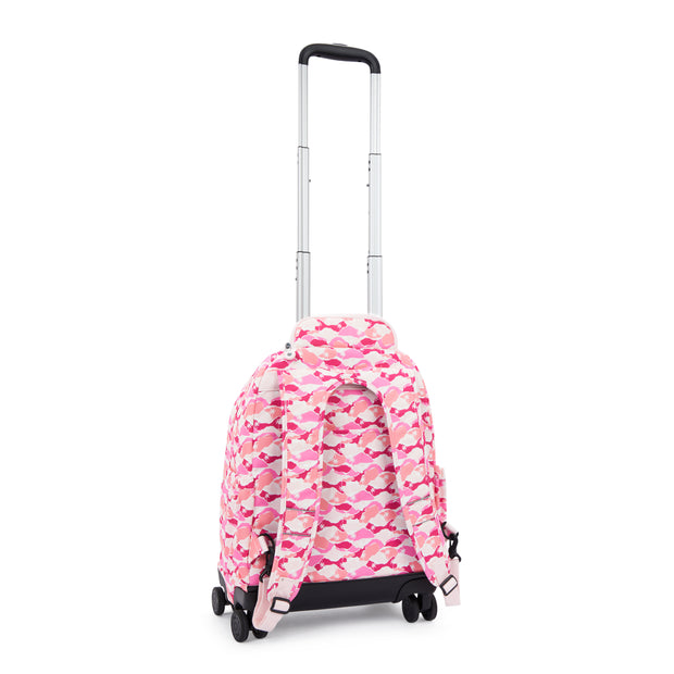 KIPLING Large wheeled backpack (with laptop compartment) Female Pink Palm New Zea I4674-1BV