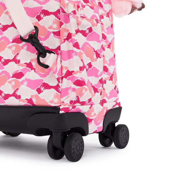 KIPLING Large wheeled backpack (with laptop compartment) Female Pink Palm New Zea I4674-1BV