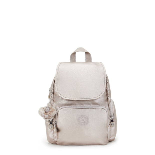 KIPLING-City Zip Mini-Mini Backpack with Adjustable Straps-Metallic Glow-I4697-48I