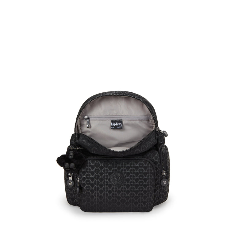 KIPLING-City Zip Mini-Mini Backpack with Adjustable Straps-Signature Emb-I4697-K59