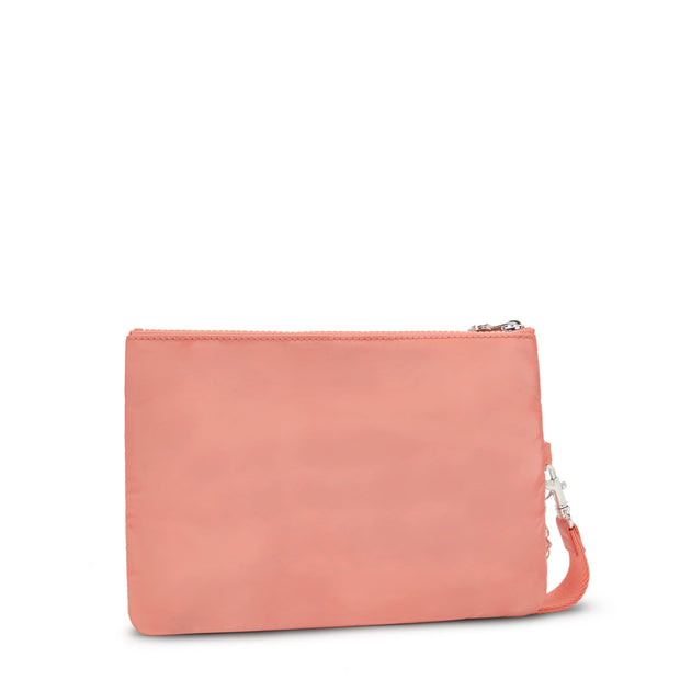 KIPLING-Fancy-Large Flat Pouch (with wristlet)-Peach Glam-I4806-S7W