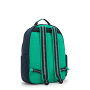 KIPLING-Seoul-Large Backpack-Blue Green Bl-I5140-CD7