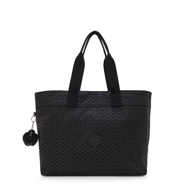 KIPLING-Colissa-Large Tote with Laptop Compartment-Signature Emb-I5257-K59