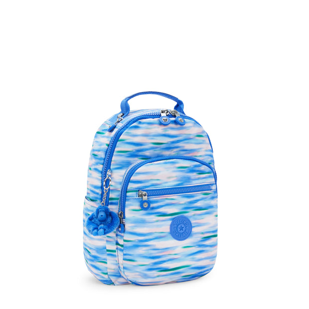 KIPLING-Seoul S-Small Backpack (With Laptop Protection)-Diluted Blue-I5611-TX9