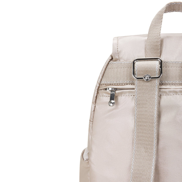KIPLING-City Zip S-Small Backpack with Adjustable Straps-Metallic Glow-I5634-48I