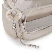 KIPLING-City Zip S-Small Backpack with Adjustable Straps-Metallic Glow-I5634-48I