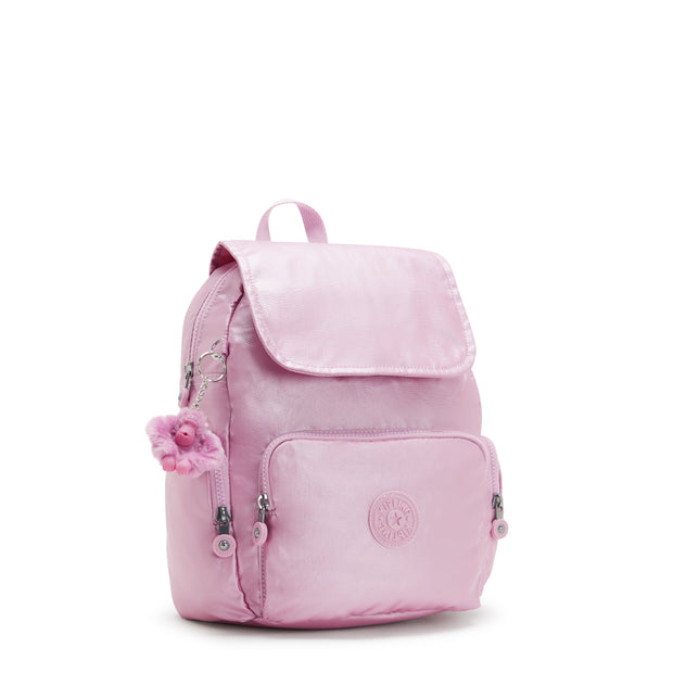 KIPLING-City Zip S-Small Backpack with Adjustable Straps-Metallic Lilac-I5634-F4D