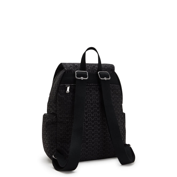 KIPLING-City Zip S-Small Backpack with Adjustable Straps-Signature Emb-I5634-K59