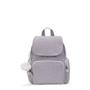 KIPLING-City Zip Mini-Mini Backpack with Adjustable Straps-Tender Grey-I6046-1FB