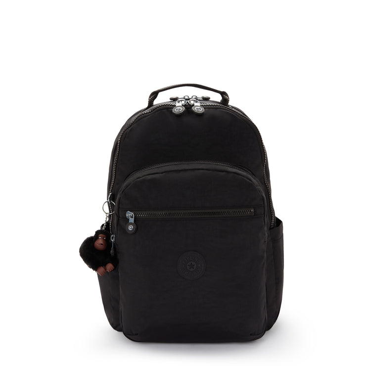 KIPLING Large backpack (with laptop compartment) Unisex True Black Seoul College Extra I6350-J99