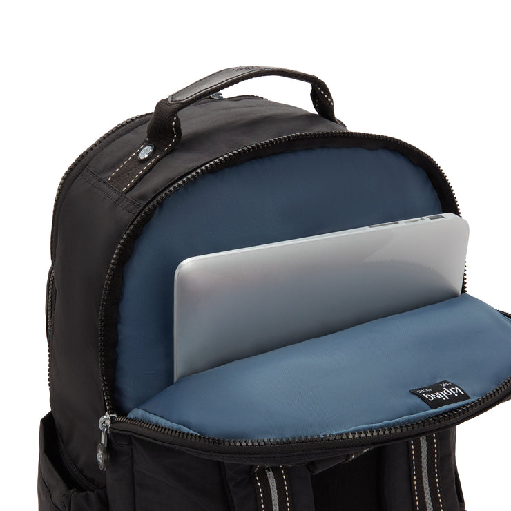 KIPLING Large backpack (with laptop compartment) Unisex True Black Seoul College Extra I6350-J99