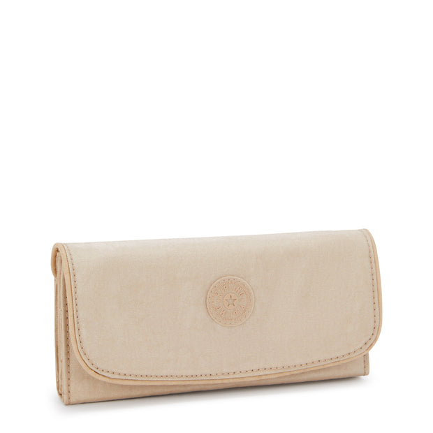KIPLING Large wallet Female Sparkled Beige Money Land I7015-5DV