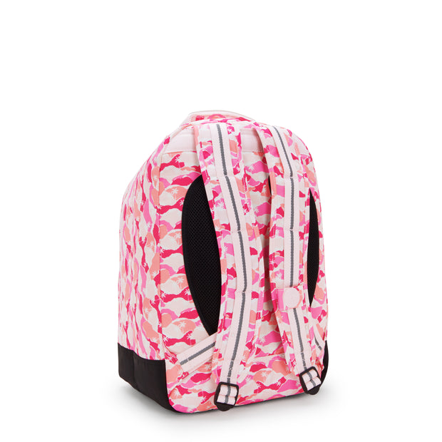 KIPLING Large backpack (with laptop compartment) Female Pink Palm Class Room I7090-1BV