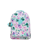 KIPLING-Class Room-Large backpack (with laptop protection)-Aqua Blossom-I7090-7EC