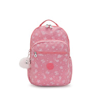 KIPLING Large backpack (with laptop compartment) Female Glitter Cats Seoul Lap I7135-5FR