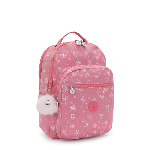 KIPLING Large backpack (with laptop compartment) Female Glitter Cats Seoul Lap I7135-5FR