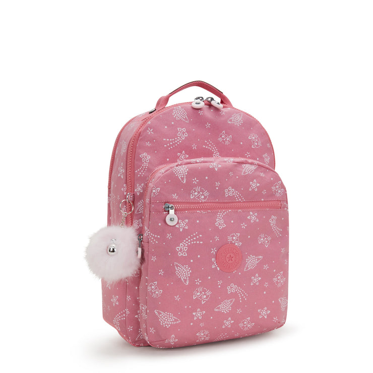 KIPLING Large backpack (with laptop compartment) Female Glitter Cats Seoul Lap I7135-5FR