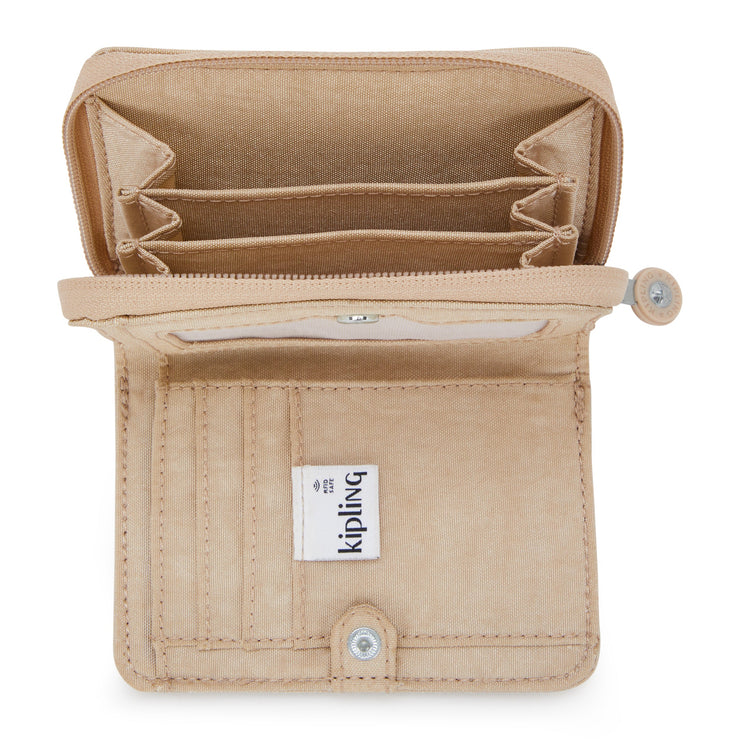 KIPLING Medium Wallet Female Sparkled Beige Money Love I7276-5DV