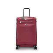 KIPLING Medium expandable wheeled luggage Female Lounge Wine New Youri Spin M I7706-5FW