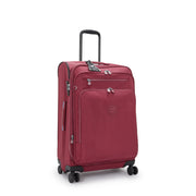 KIPLING Medium expandable wheeled luggage Female Lounge Wine New Youri Spin M I7706-5FW