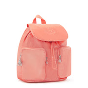 KIPLING-Anto S-Small Drawstring Backpack with Front Pockets-Peach Glam-I7751-S7W