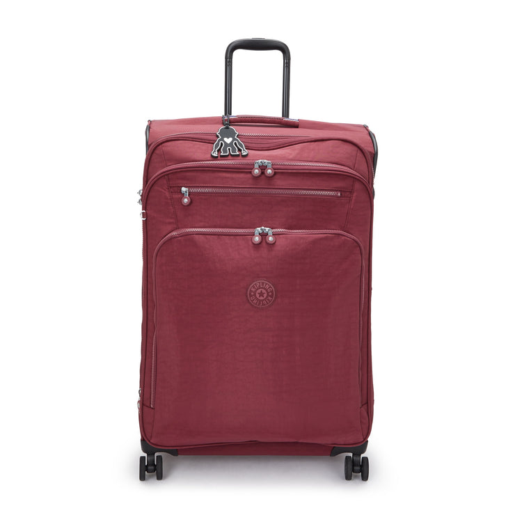 KIPLING Large expandable wheeled luggage Female Lounge Wine New Youri Spin L I7930-5FW