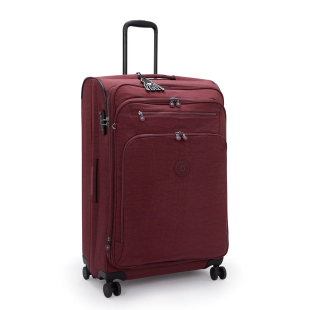 KIPLING Large expandable wheeled luggage Female Lounge Wine New Youri Spin L I7930-5FW