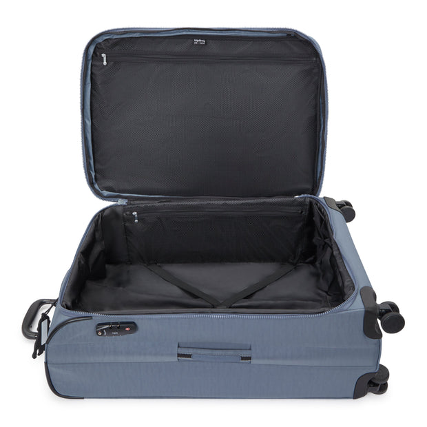 KIPLING Large expandable wheeled luggage Unisex Blue Stone New Youri Spin L I7930-6FB