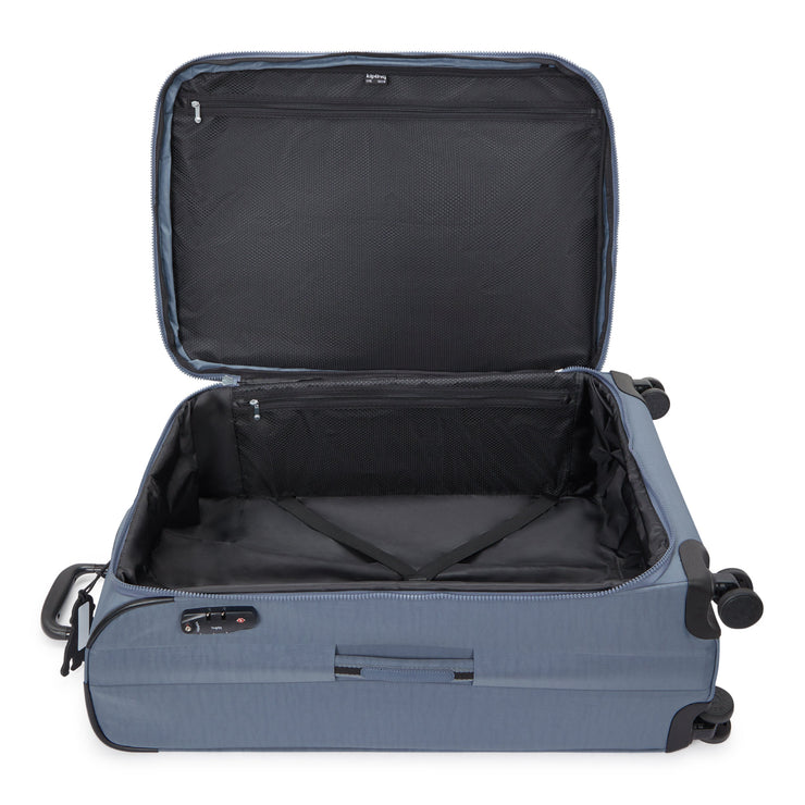 KIPLING Large expandable wheeled luggage Unisex Blue Stone New Youri Spin L I7930-6FB