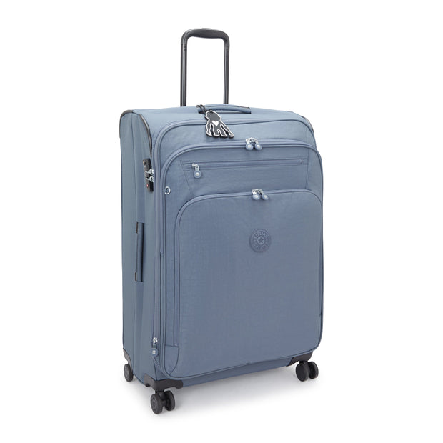 KIPLING Large expandable wheeled luggage Unisex Blue Stone New Youri Spin L I7930-6FB