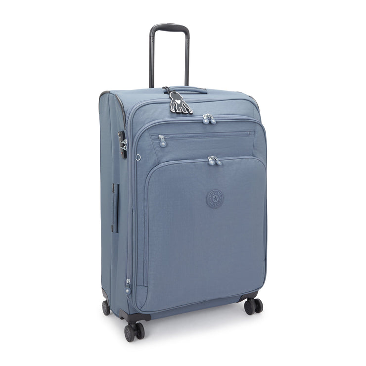 KIPLING Large expandable wheeled luggage Unisex Blue Stone New Youri Spin L I7930-6FB