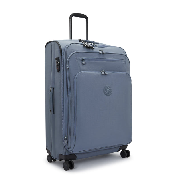 KIPLING Large expandable wheeled luggage Unisex Blue Stone New Youri Spin L I7930-6FB