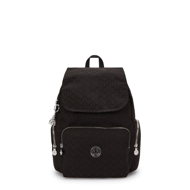 KIPLING Small backpack Female Noir Sign Jq City Zip S I8029-4NW