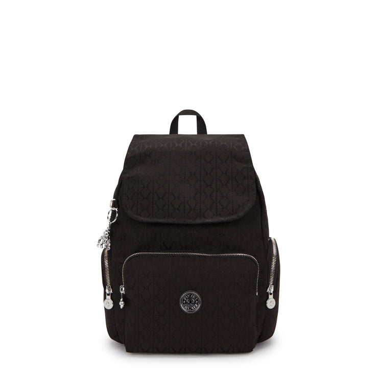 KIPLING Small backpack Female Noir Sign Jq City Zip S I8029-4NW