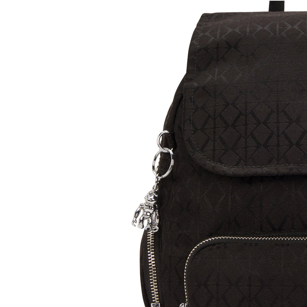 KIPLING Small backpack Female Noir Sign Jq City Zip S I8029-4NW