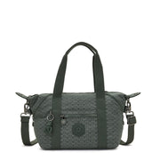 KIPLING-Art Mini-Small Handbag (With Removable Shoulderstrap)-Sign Green Embosse-15410-F6C