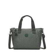 KIPLING-Amiel-Medium Handbag (With Removable Shoulderstrap)-Sign Green Embosse-16616-F6C
