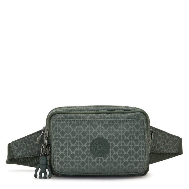 KIPLING-Abanu Multi-Small Crossbody Convertible To Waistbag (With Removable Straps)-Sign Green Embosse-I3492-F6C