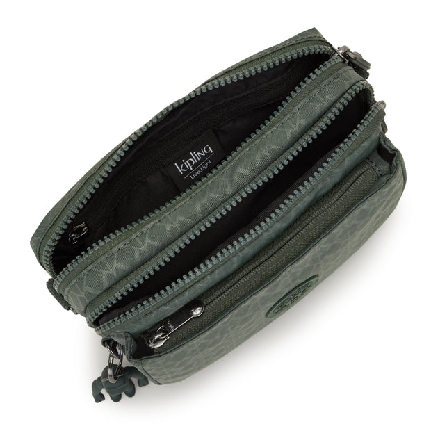 Kipling-Abanu Multi-Small Crossbody Convertible To Waistbag (With Removable Straps)-Sign Green Embosse-I3492-F6C