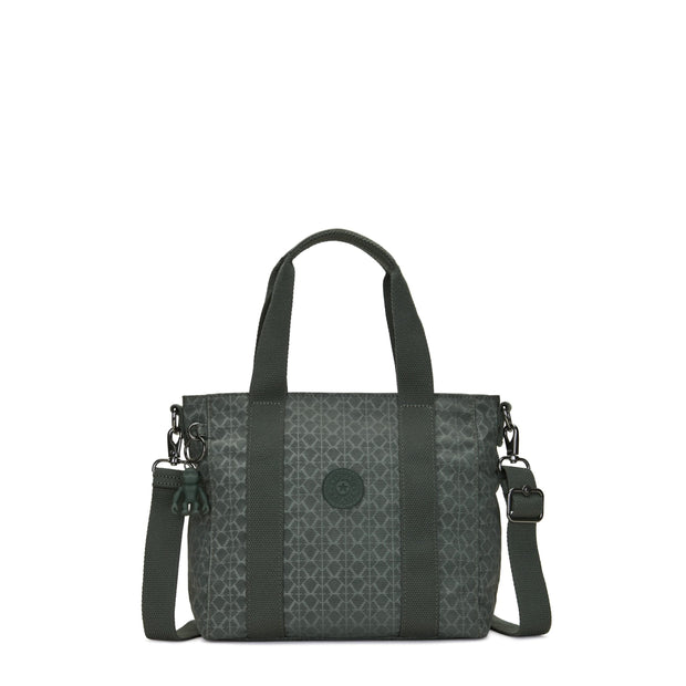 KIPLING-Asseni Mini-Small Tote (With Removable Shoulderstrap)-Sign Green Embosse-I3572-F6C